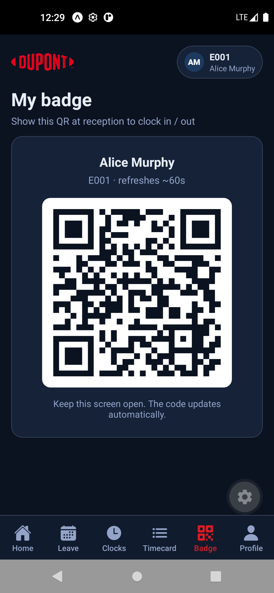 Badge QR